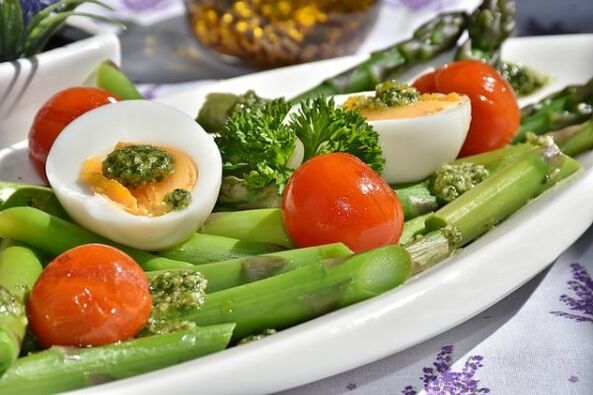 vegetables and eggs for gout